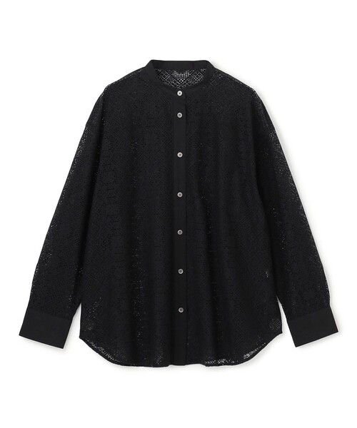 UNFILO(アンフィーロ)の「ブロックレース バンドカラーシャツ(シャツ/ブラウス・レディース・黄土色系/ブラック系/アイボリー系・SMALL/MEDIUM)」の12枚目の写真
