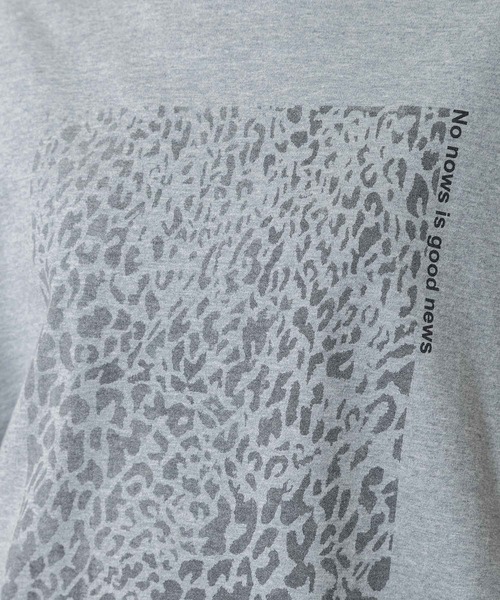 Munich(ミューニック)の「レオパード柄プリントタックスリーブTシャツ(Tシャツ/カットソー・レディース・アイボリー/カーキ/グレー・FREE)」の22枚目の写真