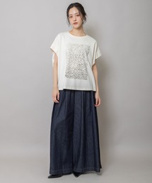 Munich（ミューニック）の「レオパード柄プリントタックスリーブTシャツ（Tシャツ/カットソー）」