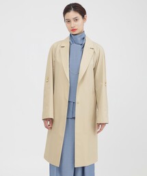 Paul Stuart（ポールスチュアート）の「【ウォッシャブル/はっ水/防しわ性】ダブルシレーソロタフタ　コート（チェスターコート）」