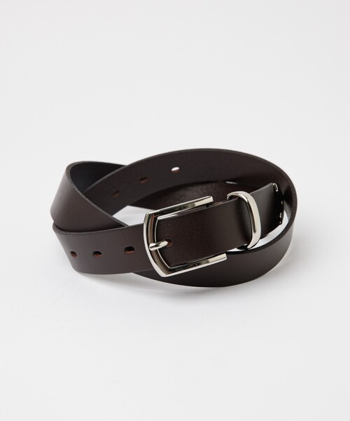 ABAHOUSE（アバハウス）の「Puntale Leather Plain Belt/ ウエスタンベルト/プンターレ レザープレーンベルト/ユニセックス（ベルト・メンズ・ダークブラウン/ブラック・フリー）」の2枚目の写真