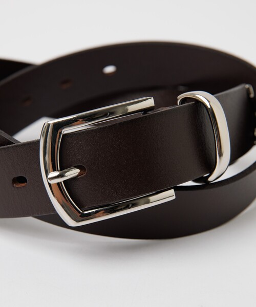 ABAHOUSE（アバハウス）の「Puntale Leather Plain Belt/ ウエスタンベルト/プンターレ レザープレーンベルト/ユニセックス（ベルト・メンズ・ダークブラウン/ブラック・フリー）」の10枚目の写真