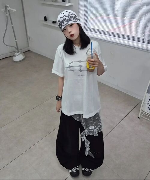 CRIGUN(クリガン)の「ORBITAL LOGO TEE (3color)(Tシャツ/カットソー・レディース・ホワイト/ブラック/ネイビー・MEDIUM/LARGE/X-LARGE)」の21枚目の写真