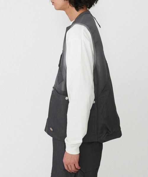 Dickies（ディッキーズ）の「Dickies/ディッキーズ G.W.C ベスト/メッシュワークベスト（ベスト・メンズ・ヘザーグレー/ブラック/ベージュ・LARGE/MEDIUM）」の11枚目の写真