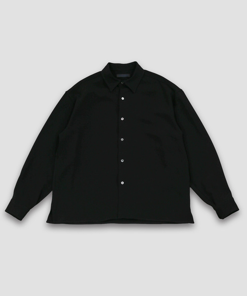 WISM(ウィズム)の「NAMELESSNESS / ネームレスネス triacetate Airy shirts(シャツ/ブラウス・メンズ・チャコールグレー/ブラック・3/2)」の19枚目の写真