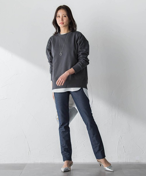 LAUTREAMONT（ロートレアモン）の「【WEB限定】名品デニムジャージライトパンツ≪ストレッチ/11号あり≫（その他パンツ・レディース・ブルー系その他/ブラック系その他・7号/13号/9号/11号）」の8枚目の写真