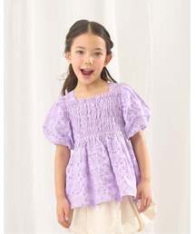 Lycee mine（リセマイン）の「コットンレースパフスリーブシャーリングブラウス（シャツ/ブラウス）」