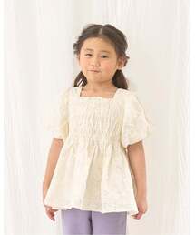 Lycee mine（リセマイン）の「コットンレースパフスリーブシャーリングブラウス（シャツ/ブラウス）」