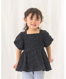 Lycee mine（リセマイン）の「コットンレースパフスリーブシャーリングブラウス（シャツ/ブラウス）」