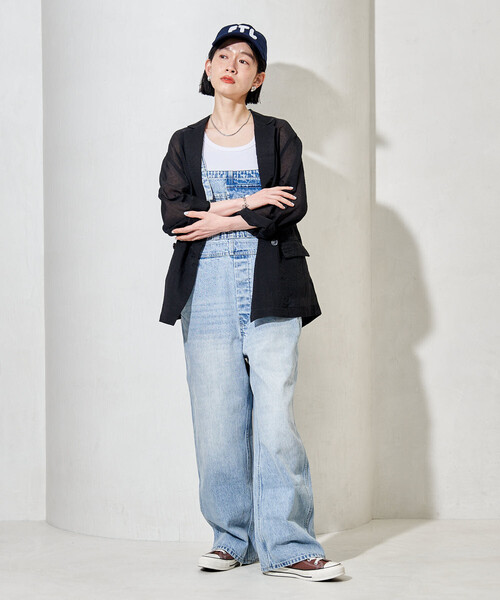 FREAK'S STORE(フリークスストア)の「シアージャケット/ダブルブレストジャケット(テーラードジャケット・レディース・オフホワイト/ピンク/ブラウン/ブラック・フリ-)」の7枚目の写真