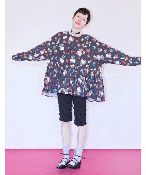 Little sunny bite】hello kitty x little sunny bite print dress