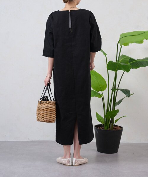 Jena espace merveilleux（ジェナ　エスパスメルヴェイユ）の「コットンストレッチワンピース（ワンピース・レディース・ベージュ/ブラック・FREE）」の14枚目の写真