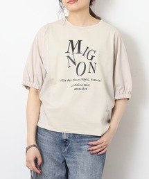 EGLANTINE ロゴプリントドルマンカットソー 半袖