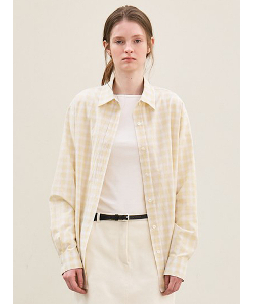 le(ル)の「checked comfort shirt (yellow)(シャツ/ブラウス・レディース・その他・FREE)」の1枚目の写真