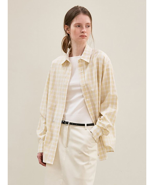 le(ル)の「checked comfort shirt (yellow)(シャツ/ブラウス・レディース・その他・FREE)」の2枚目の写真