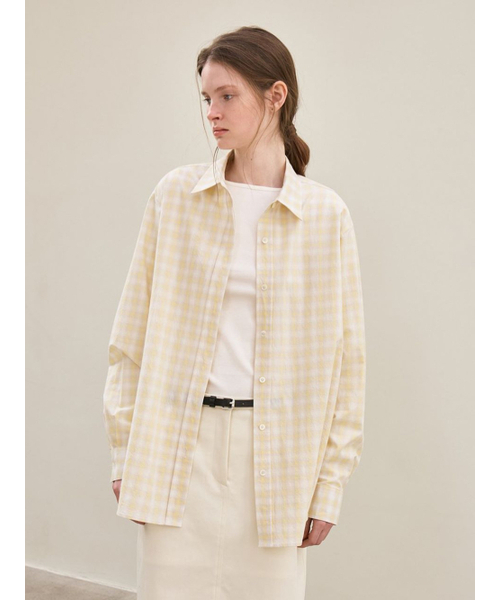 le(ル)の「checked comfort shirt (yellow)(シャツ/ブラウス・レディース・その他・FREE)」の4枚目の写真