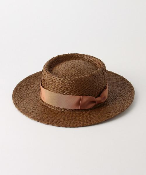 Another Edition（アナザーエディション）の「ツバ広カンカン帽/ AEBFC ツバヒロ カンカン◆（ハット・レディース・ナチュラル/ダークブラウン/オフホワイト・FREE）」の8枚目の写真