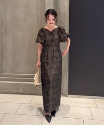 LE'RURE（リルアー）の「Jacquard puffsleeve dress（ドレス）」