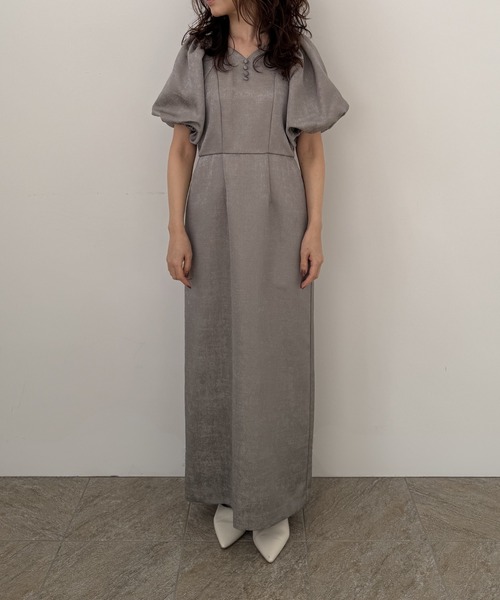 LE'RURE（リルアー）の「Jacquard puffsleeve dress（ドレス・レディース・ブラック/グレー・TALL/MEDIUM/SMALL）」の7枚目の写真