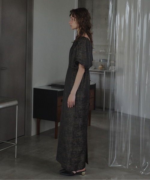 LE'RURE（リルアー）の「Jacquard puffsleeve dress（ドレス・レディース・ブラック/グレー・TALL/MEDIUM/SMALL）」の13枚目の写真