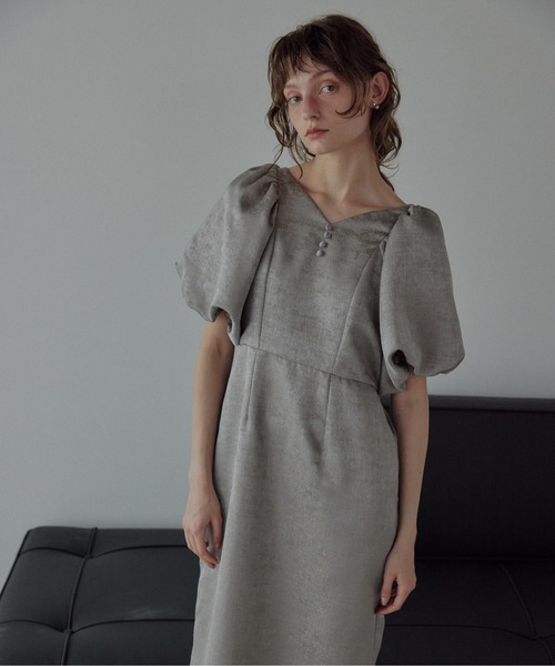 LE'RURE（リルアー）の「Jacquard puffsleeve dress（ドレス・レディース・ブラック/グレー・TALL/MEDIUM/SMALL）」の19枚目の写真
