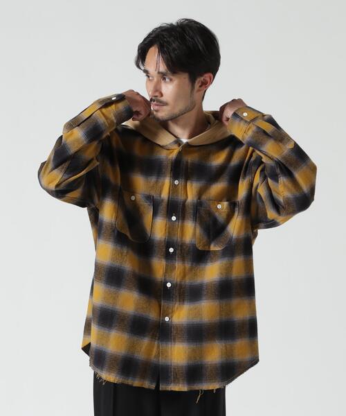 B'2nd（ビーセカンド）の「RENOVA/レノバ CUT SEAM HOODED SHIRTS（シャツ/ブラウス・メンズ・ブラック/ブルー/ベージュ・1/3）」の9枚目の写真