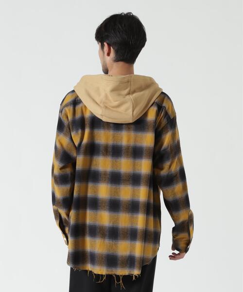 B'2nd（ビーセカンド）の「RENOVA/レノバ CUT SEAM HOODED SHIRTS（シャツ/ブラウス・メンズ・ブラック/ブルー/ベージュ・1/3）」の10枚目の写真