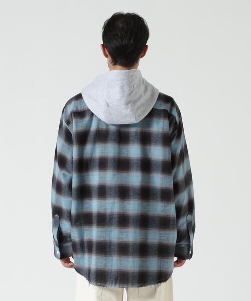 B'2nd（ビーセカンド）の「RENOVA/レノバ CUT SEAM HOODED SHIRTS（シャツ/ブラウス・メンズ・ブラック/ブルー/ベージュ・1/3）」の17枚目の写真