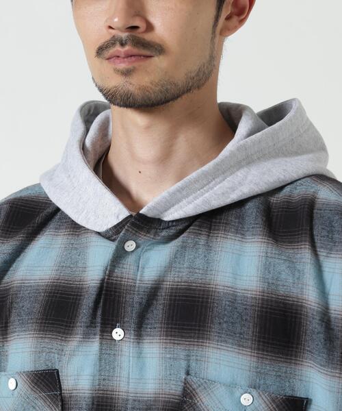B'2nd（ビーセカンド）の「RENOVA/レノバ CUT SEAM HOODED SHIRTS（シャツ/ブラウス・メンズ・ブラック/ブルー/ベージュ・1/3）」の18枚目の写真