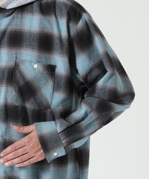 B'2nd（ビーセカンド）の「RENOVA/レノバ CUT SEAM HOODED SHIRTS（シャツ/ブラウス・メンズ・ブラック/ブルー/ベージュ・1/3）」の19枚目の写真