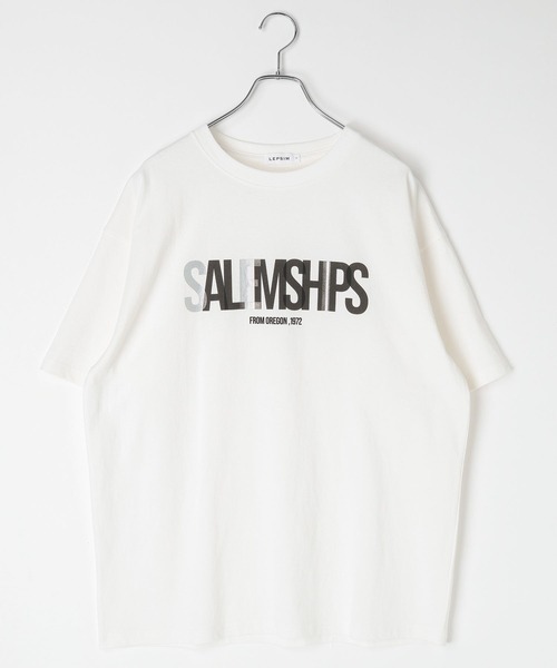 LEPSIM(レプシィム)の「箔プリントBIGT 670949(Tシャツ/カットソー・レディース・チャコールグレー/ナチュラル/オフホワイト/ライトグレー・FREE)」の2枚目の写真