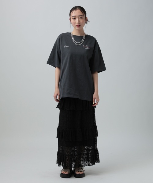 LEPSIM(レプシィム)の「箔プリントBIGT 670949(Tシャツ/カットソー・レディース・チャコールグレー/ナチュラル/オフホワイト/ライトグレー・FREE)」の11枚目の写真