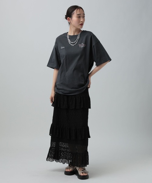 LEPSIM(レプシィム)の「箔プリントBIGT 670949(Tシャツ/カットソー・レディース・チャコールグレー/ナチュラル/オフホワイト/ライトグレー・FREE)」の12枚目の写真