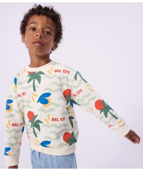 セール】PETIT BATEAU｜プチバトー（キッズ）のスウェット（ホワイト