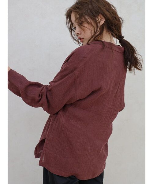 FIKA.(フィーカ)の「Linen cotton tailored jacket(テーラードジャケット・レディース・ブラック/ライトブルー/ベージュ/エンジ・MEDIUM)」の15枚目の写真