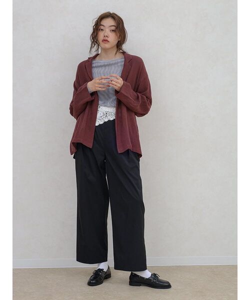 FIKA.(フィーカ)の「Linen cotton tailored jacket(テーラードジャケット・レディース・ブラック/ライトブルー/ベージュ/エンジ・MEDIUM)」の18枚目の写真