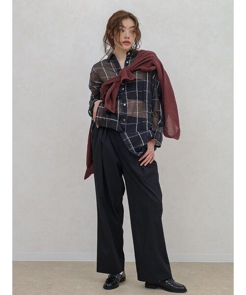 FIKA.(フィーカ)の「Linen cotton tailored jacket(テーラードジャケット・レディース・ブラック/ライトブルー/ベージュ/エンジ・MEDIUM)」の21枚目の写真