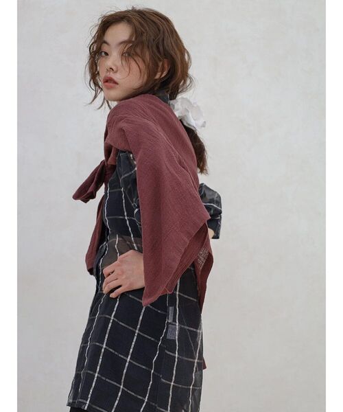 FIKA.(フィーカ)の「Linen cotton tailored jacket(テーラードジャケット・レディース・ブラック/ライトブルー/ベージュ/エンジ・MEDIUM)」の22枚目の写真