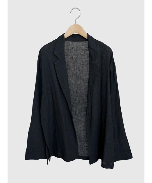 FIKA.(フィーカ)の「Linen cotton tailored jacket(テーラードジャケット・レディース・ブラック/ライトブルー/ベージュ/エンジ・MEDIUM)」の5枚目の写真
