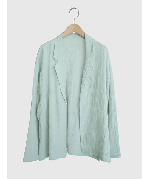 FIKA.(フィーカ)の「Linen cotton tailored jacket(テーラードジャケット・レディース・ブラック/ライトブルー/ベージュ/エンジ・MEDIUM)」の7枚目の写真