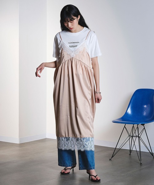 OKIRAKU（オキラク）の「(OKIRAKU×ROSEBUD)3WAY CAMI DRESS AND LOGO TEE SET（ワンピース・レディース・ブラック/ベージュ・ONE SIZE）」の18枚目の写真