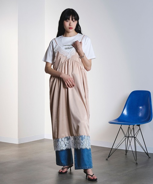 OKIRAKU（オキラク）の「(OKIRAKU×ROSEBUD)3WAY CAMI DRESS AND LOGO TEE SET（ワンピース・レディース・ブラック/ベージュ・ONE SIZE）」の19枚目の写真