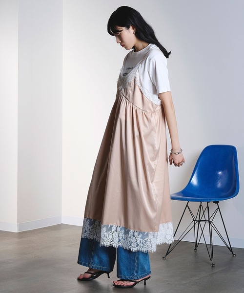 OKIRAKU（オキラク）の「(OKIRAKU×ROSEBUD)3WAY CAMI DRESS AND LOGO TEE SET（ワンピース・レディース・ブラック/ベージュ・ONE SIZE）」の20枚目の写真