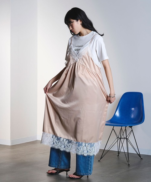 OKIRAKU（オキラク）の「(OKIRAKU×ROSEBUD)3WAY CAMI DRESS AND LOGO TEE SET（ワンピース・レディース・ブラック/ベージュ・ONE SIZE）」の21枚目の写真