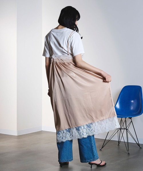 OKIRAKU（オキラク）の「(OKIRAKU×ROSEBUD)3WAY CAMI DRESS AND LOGO TEE SET（ワンピース・レディース・ブラック/ベージュ・ONE SIZE）」の22枚目の写真