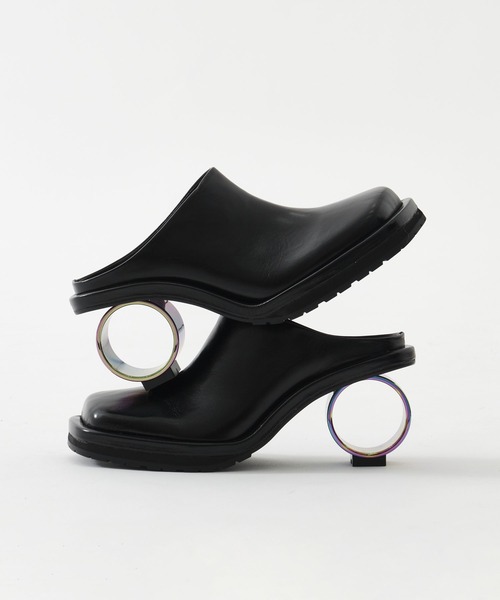 MANA(マナ)の「【MANA/マナ】 circle heel sandal/サークルヒールサンダル(サンダル・レディース・ブラック・40/39/38/37)」の1枚目の写真
