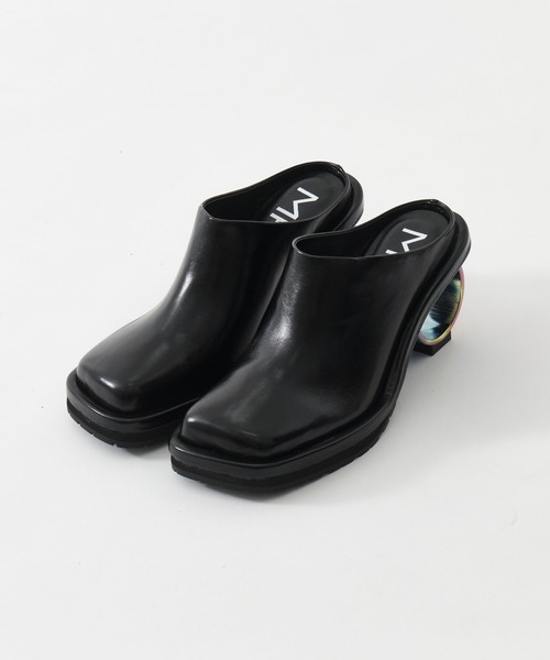 MANA(マナ)の「【MANA/マナ】 circle heel sandal/サークルヒールサンダル(サンダル・レディース・ブラック・40/39/38/37)」の2枚目の写真
