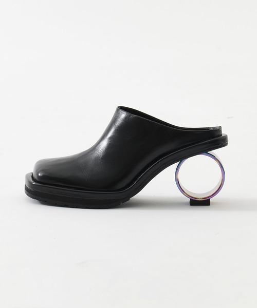 MANA(マナ)の「【MANA/マナ】 circle heel sandal/サークルヒールサンダル(サンダル・レディース・ブラック・40/39/38/37)」の4枚目の写真