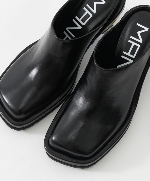 MANA(マナ)の「【MANA/マナ】 circle heel sandal/サークルヒールサンダル(サンダル・レディース・ブラック・40/39/38/37)」の6枚目の写真