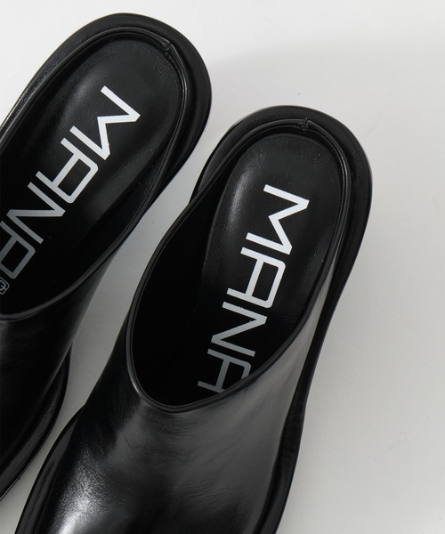 MANA(マナ)の「【MANA/マナ】 circle heel sandal/サークルヒールサンダル(サンダル・レディース・ブラック・40/39/38/37)」の7枚目の写真